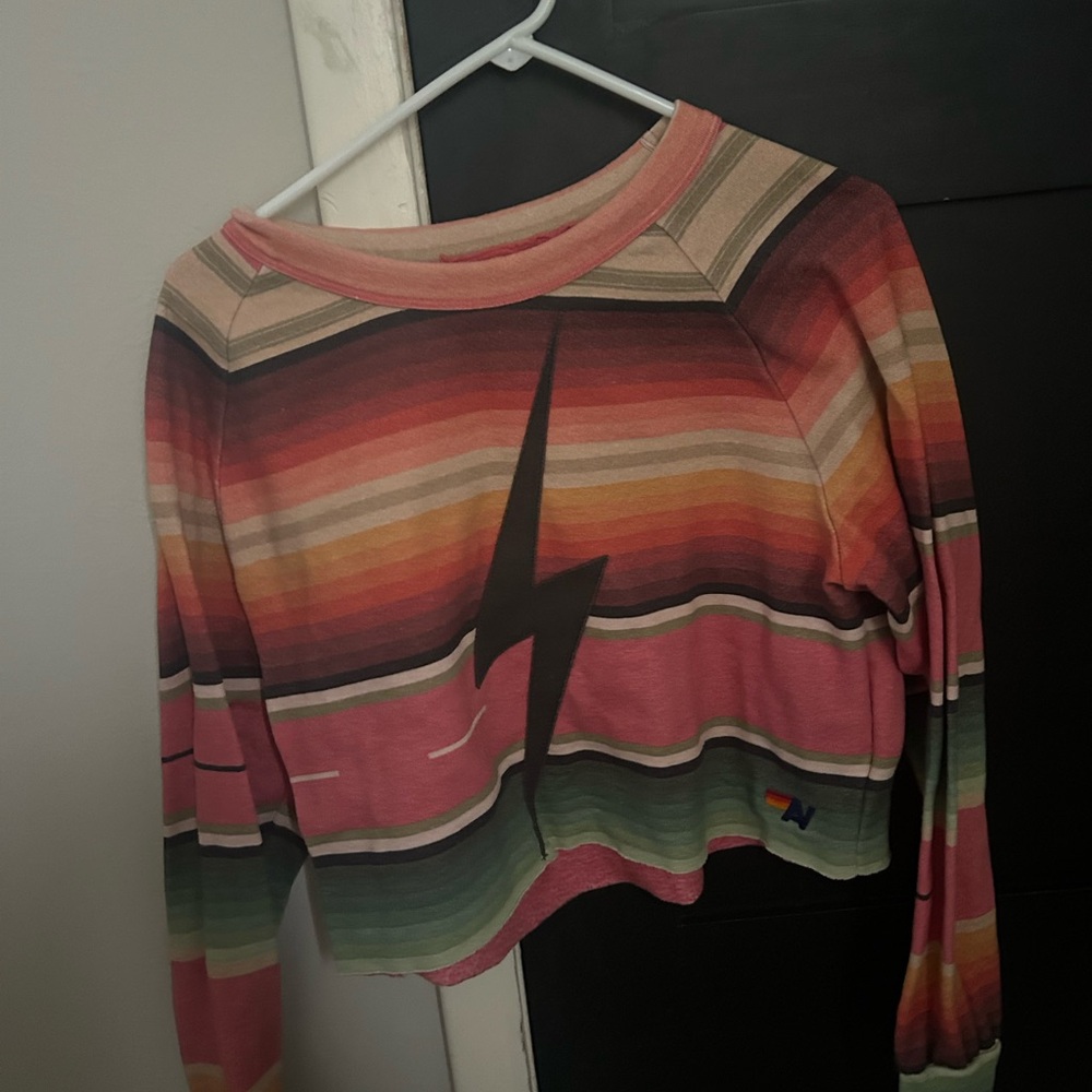 Aviator Nation Pink and Orange Top